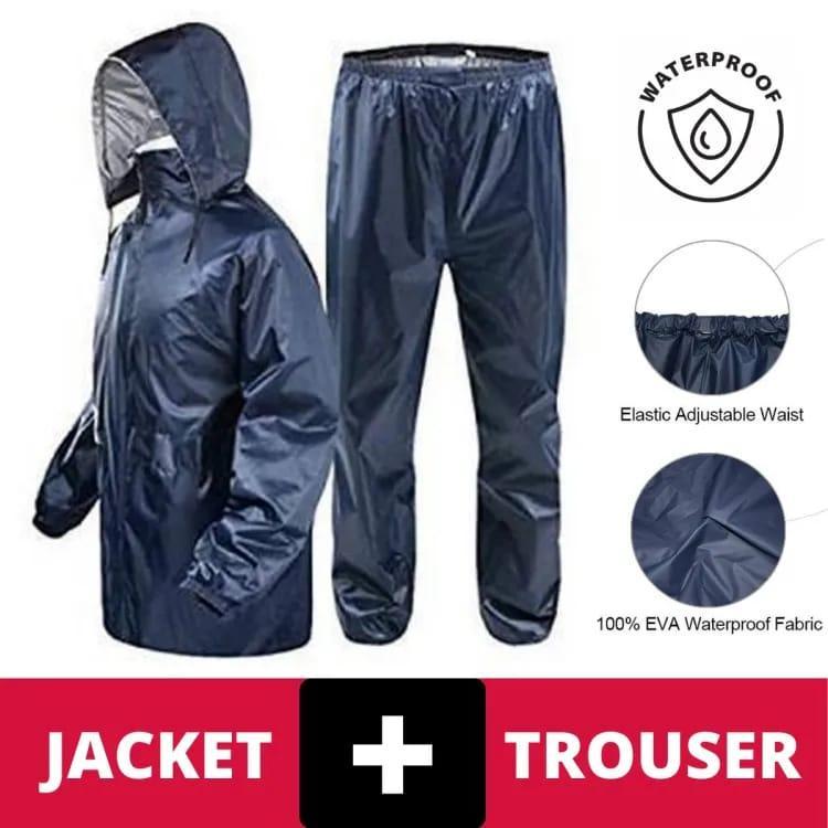 Waterproof Unisex Rain Suit Set Jacket and Trouser