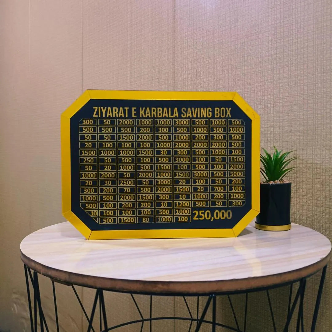 Ziyarat e Karbala Saving Box - 250,000 Savings Challenge Chart