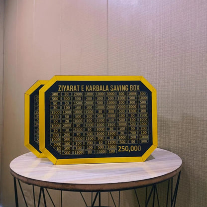 Ziyarat e Karbala Saving Box - 250,000 Savings Challenge Chart