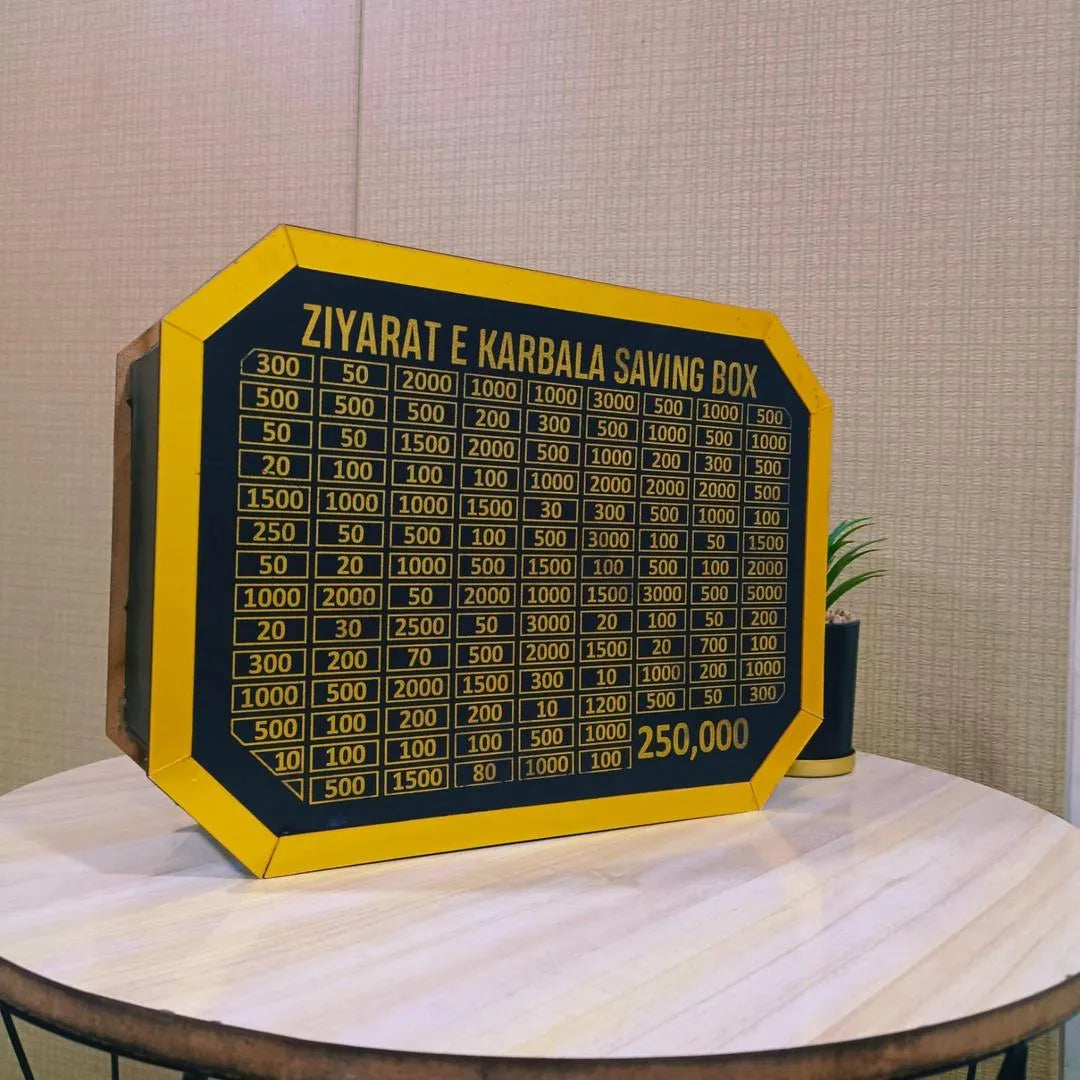 Ziyarat e Karbala Saving Box - 250,000 Savings Challenge Chart