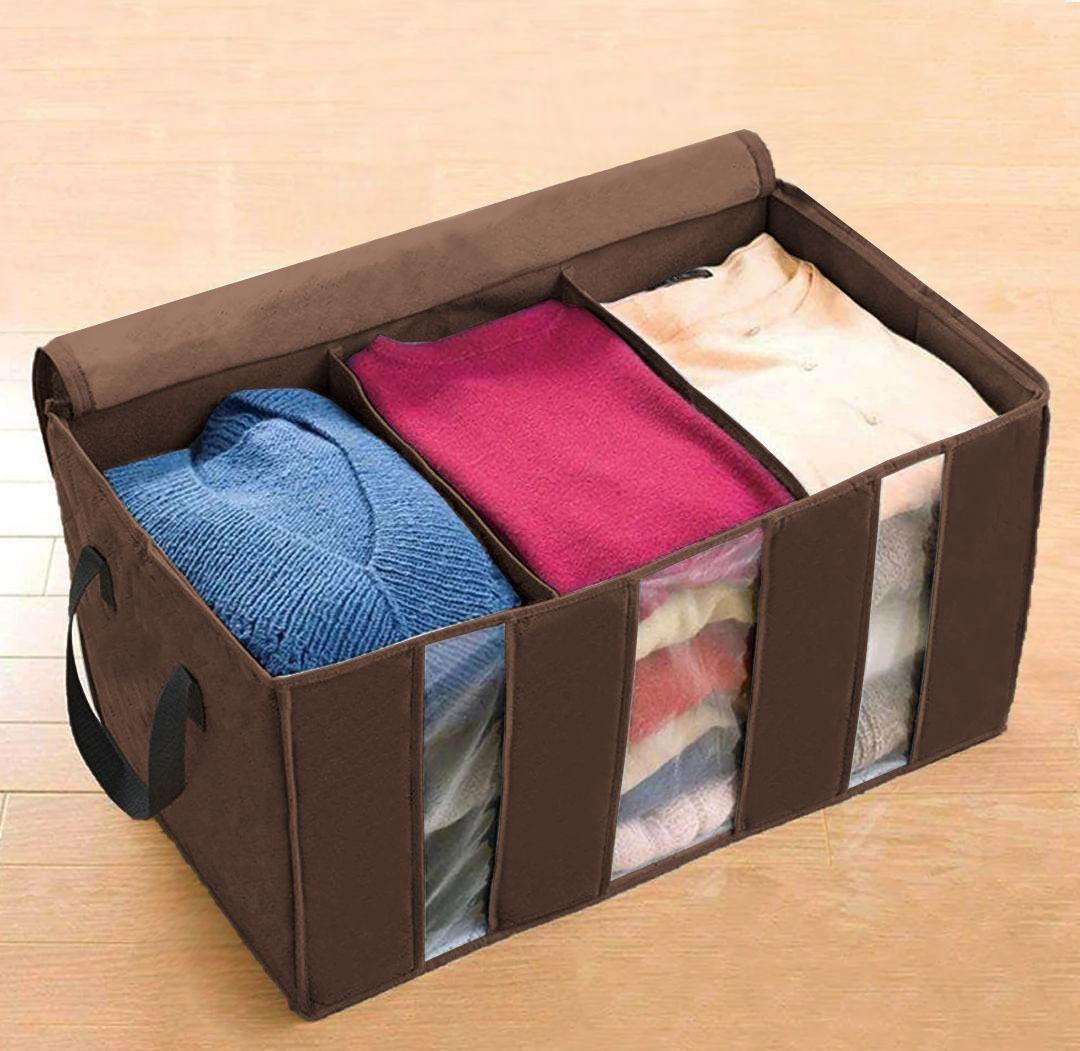 Large Capacity Storage Organizer Bag with Zipper and Handles
