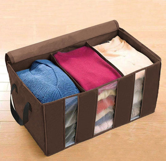 Large Capacity Storage Organizer Bag with Zipper and Handles
