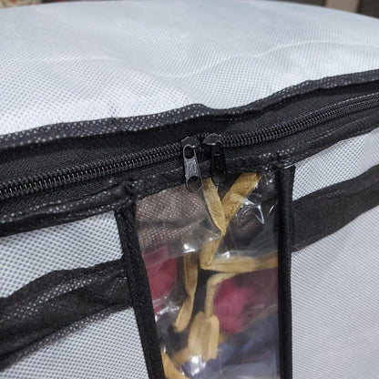 Large Capacity Storage Organizer Bag with Zipper and Handles