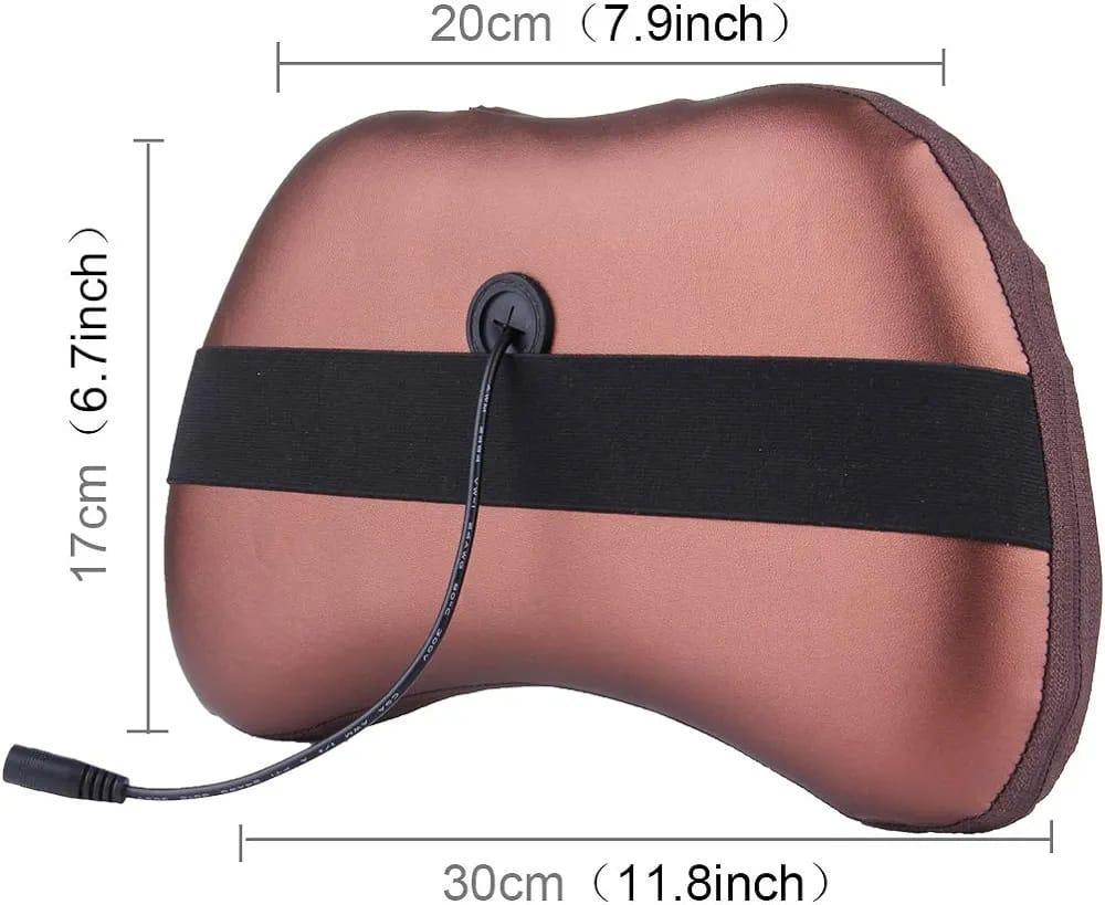 Car & Home Massage Pillow - 8-Head Shiatsu Neck & Back Massager with Heat