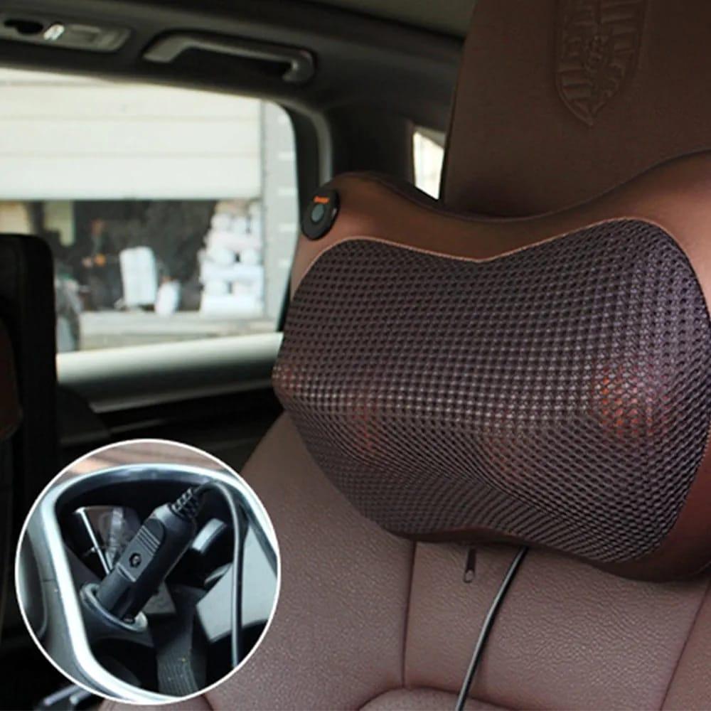 Car & Home Massage Pillow - 8-Head Shiatsu Neck & Back Massager with Heat