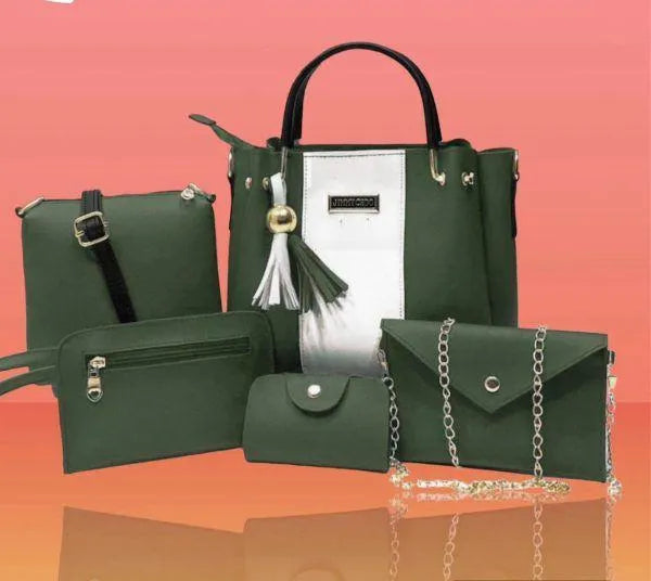 Jimmy Choo Style 5-Piece Handbag Set Leather Tote Wallet | Buy Online in Pakistan at MetroCart – Jimmy | MetroCart Pakistan