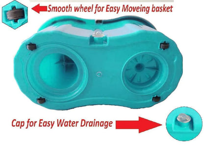 360° Spinning Mop & Bucket Set - Hands-Free Self-Wringing with 3 Microfiber Heads