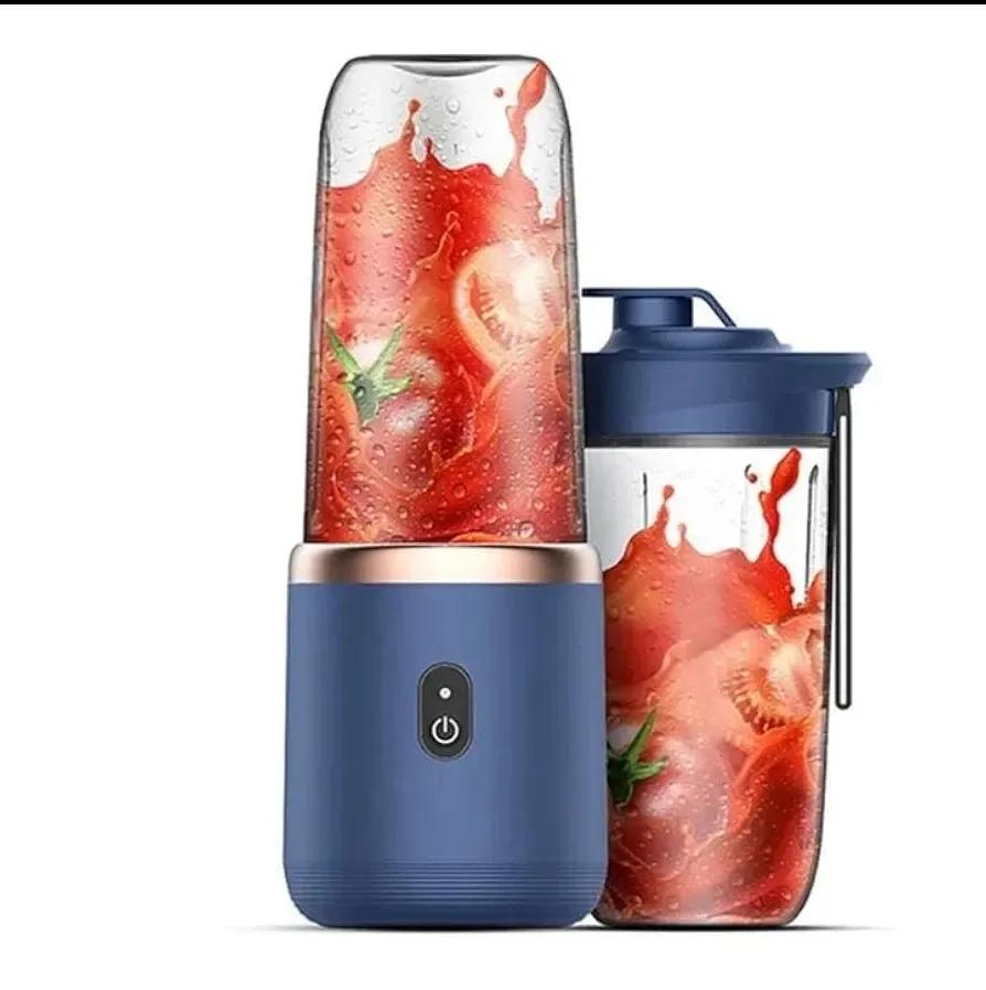 Rechargeable Electric Juicer Blender Blue Portable 400ml with 2 Extra Cups | Buy Online in Pakistan at MetroCart – Rechargeable | MetroCart Pakistan
