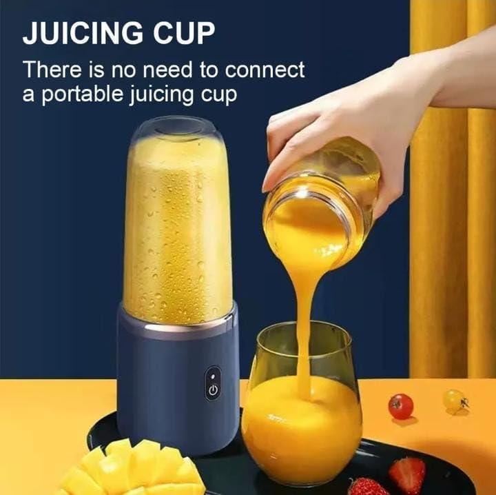 Rechargeable Electric Juicer Blender Blue Portable 400ml with 2 Extra Cups | Buy Online in Pakistan at MetroCart – Rechargeable | MetroCart Pakistan