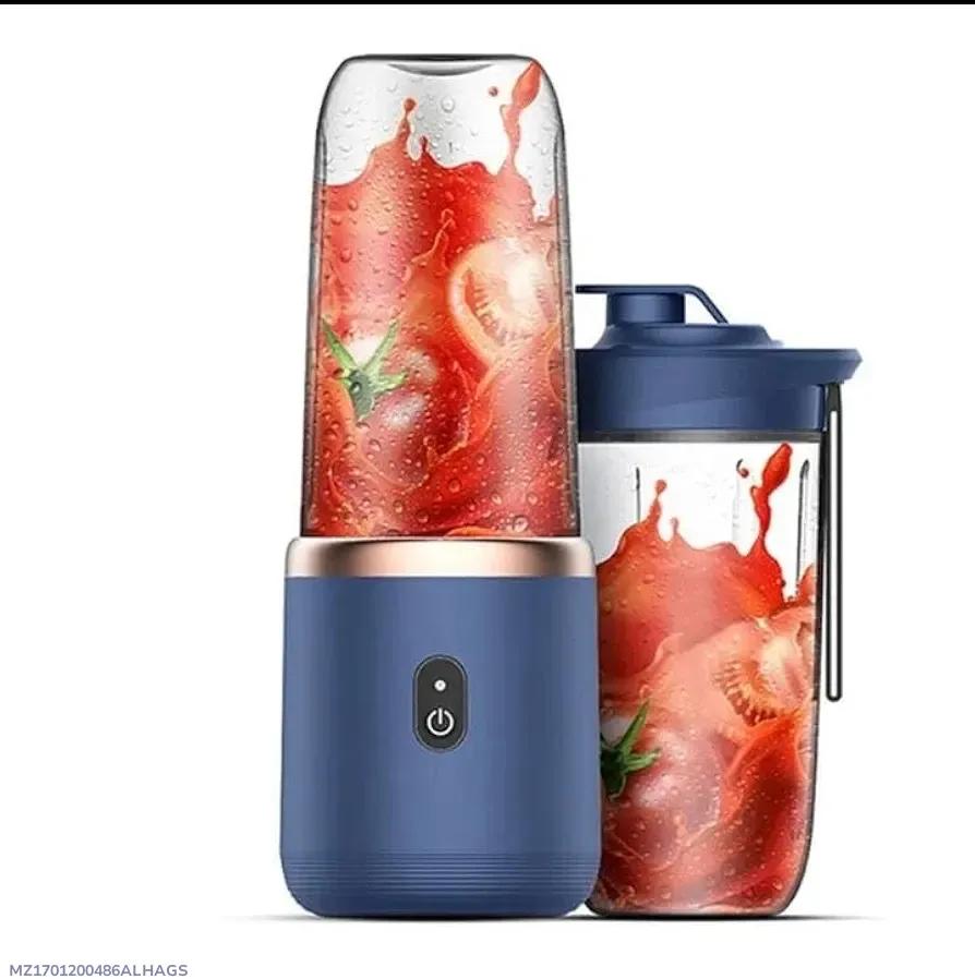 Rechargeable Electric Juicer Blender Blue Portable 400ml with 2 Extra Cups | Buy Online in Pakistan at MetroCart – Rechargeable | MetroCart Pakistan