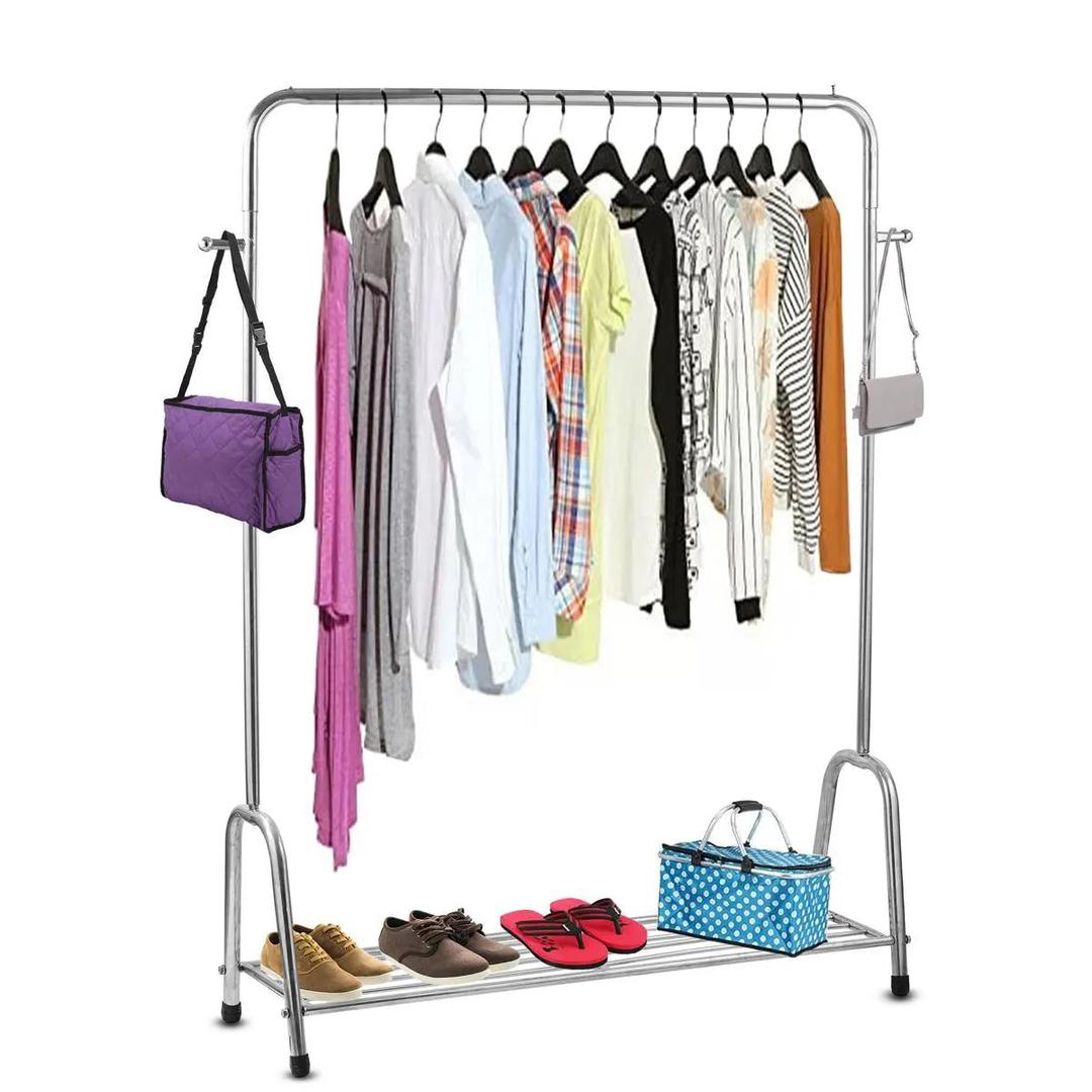Heavy-Duty Iron Clothes Rack Shoe Shelf Purse Hooks | Buy Online in Pakistan at MetroCart – Heavy-Duty | MetroCart Pakistan