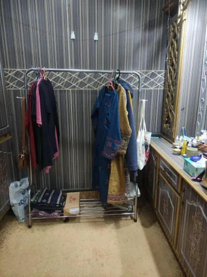Heavy-Duty Iron Clothes Rack Shoe Shelf Purse Hooks | Buy Online in Pakistan at MetroCart – Heavy-Duty | MetroCart Pakistan