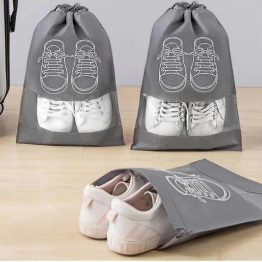 Travel Shoe Storage Bags with Drawstring Pack of 10
