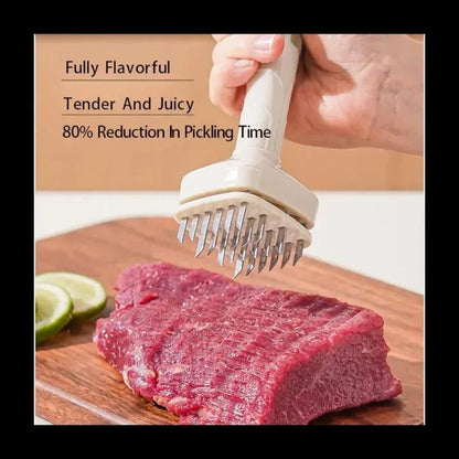 Stainless Steel Meat Tenderizer - 24 Needle Professional Tenderizing Tool