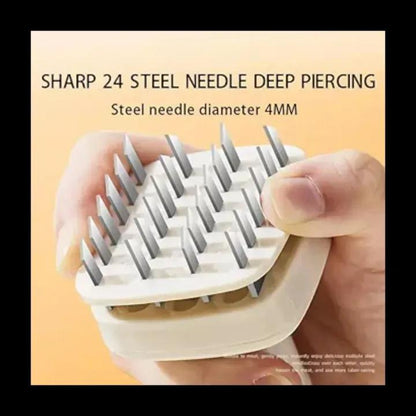 Stainless Steel Meat Tenderizer - 24 Needle Professional Tenderizing Tool