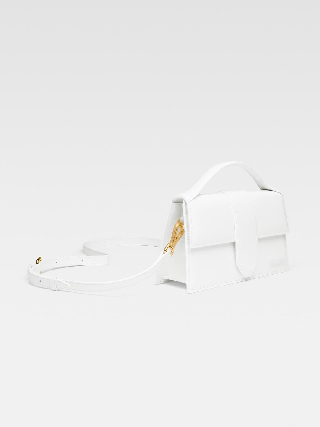 Mini Top Handle Bag Gold Hardware White PU Leather