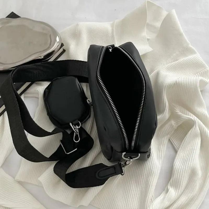 Convertible 2-in-1 Crossbody Belt Bag Quilted PU Leather