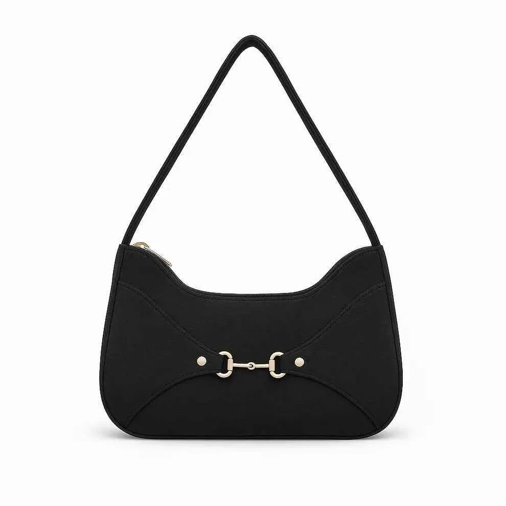 Girl's Black Hobo Bag Silver Hardware PU Leather Shoulder Bag | Buy Online in Pakistan at MetroCart – Girl's | MetroCart Pakistan