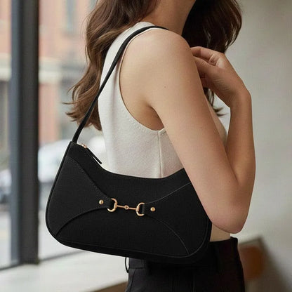 Girl's Black Hobo Bag Silver Hardware PU Leather Shoulder Bag | Buy Online in Pakistan at MetroCart – Girl's | MetroCart Pakistan