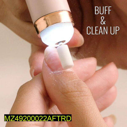 Rechargeable Nails Buff Kit - Flawless Salon Manicure & Pedicure Tool with 6 Heads