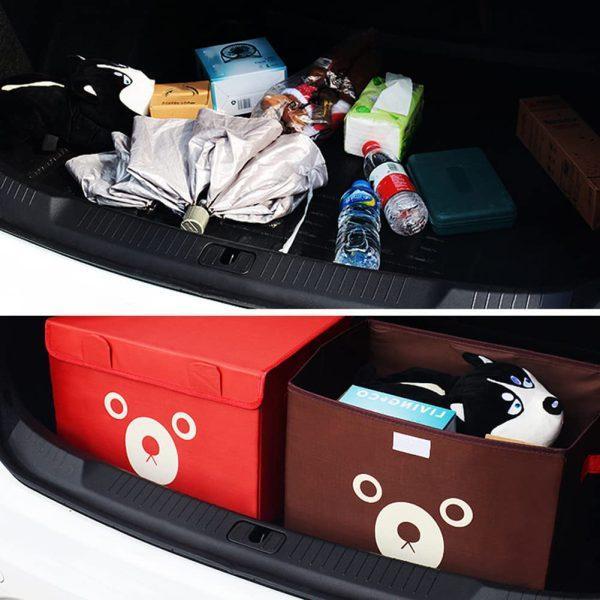 Cute Bear Collapsible Storage Organizer Box with Lid