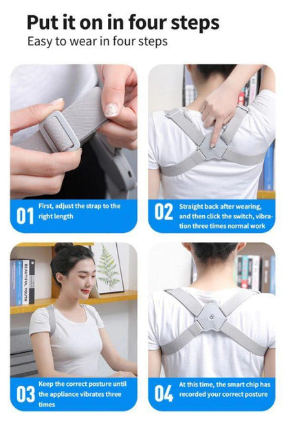 Smart Posture Corrector Intelligent Vibration Sensor USB Rechargeable