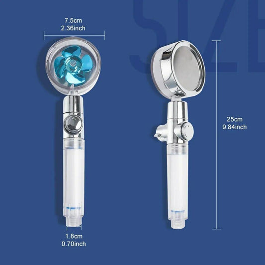 High-Pressure Water-Saving Shower Head Turbine