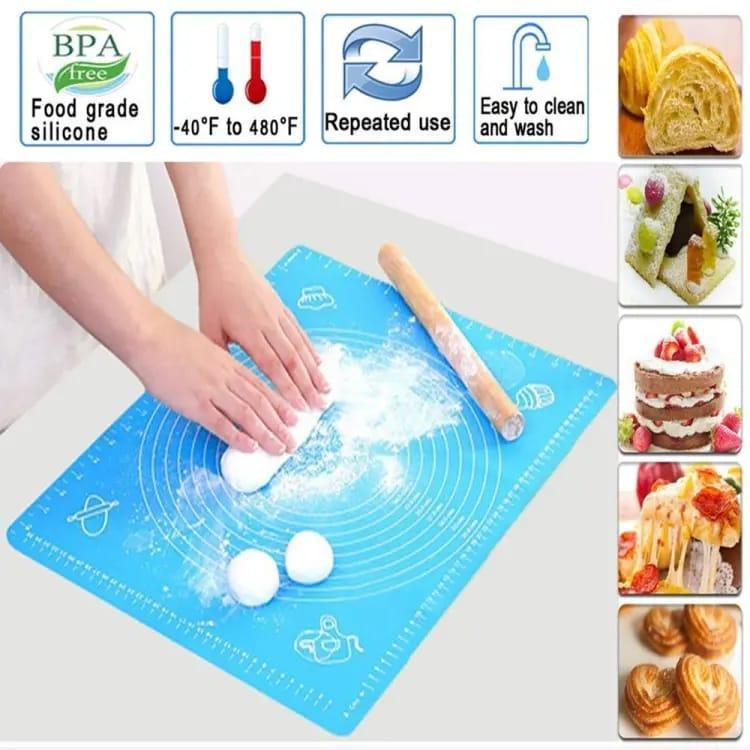 Silicone Roti Mat - Non-Stick Kneading & Rolling Mat with Measurements