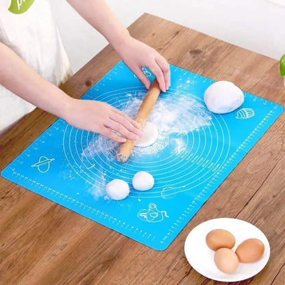 Silicone Roti Mat - Non-Stick Kneading & Rolling Mat with Measurements
