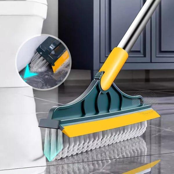 2 in 1 Dust Cleaning Scrubber and Wiper Brush - Triangular Head Design