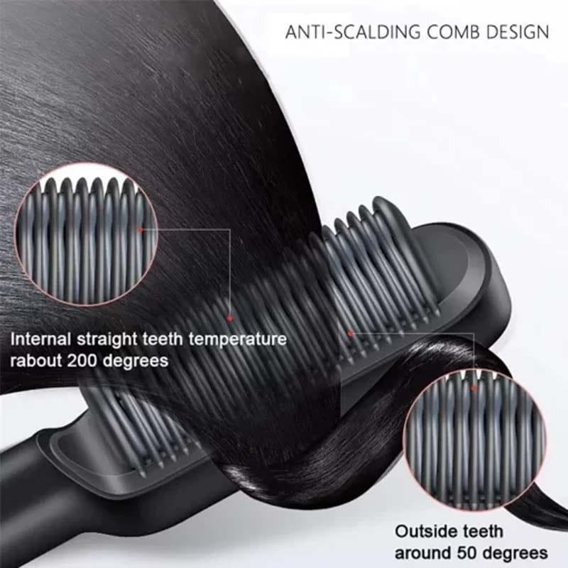 Electric Hair Straightener Brush - Anti-Scalding Design | Buy Online in Pakistan at MetroCart – Electric | MetroCart Pakistan
