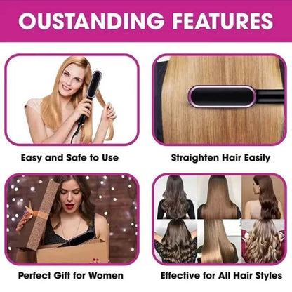 Electric Hair Straightener Brush - Anti-Scalding Design | Buy Online in Pakistan at MetroCart – Electric | MetroCart Pakistan