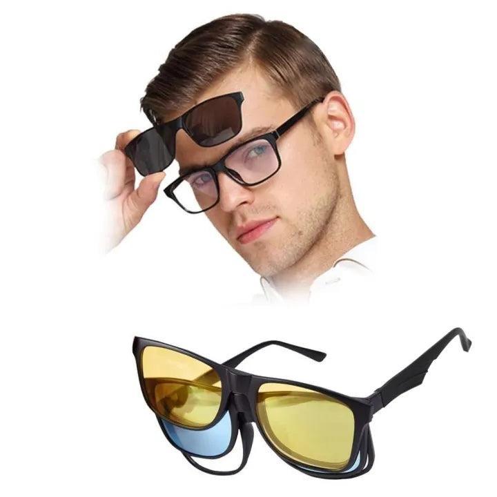 Magic Vision 5-in-1 Magnetic Clip-On Sunglasses UV400 Protection | Buy Online in Pakistan at MetroCart – Magic | MetroCart Pakistan