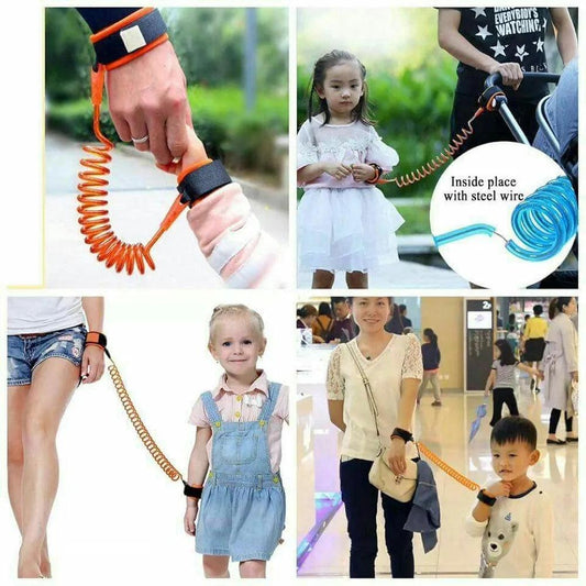 Kid's Anti-Lost Wrist Strap - 1.5M Safety Leash with Adjustable Velcro Straps