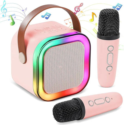 Portable LED Karaoke Speaker Set 2 Microphones | Buy Online in Pakistan at MetroCart – Portable | MetroCart Pakistan