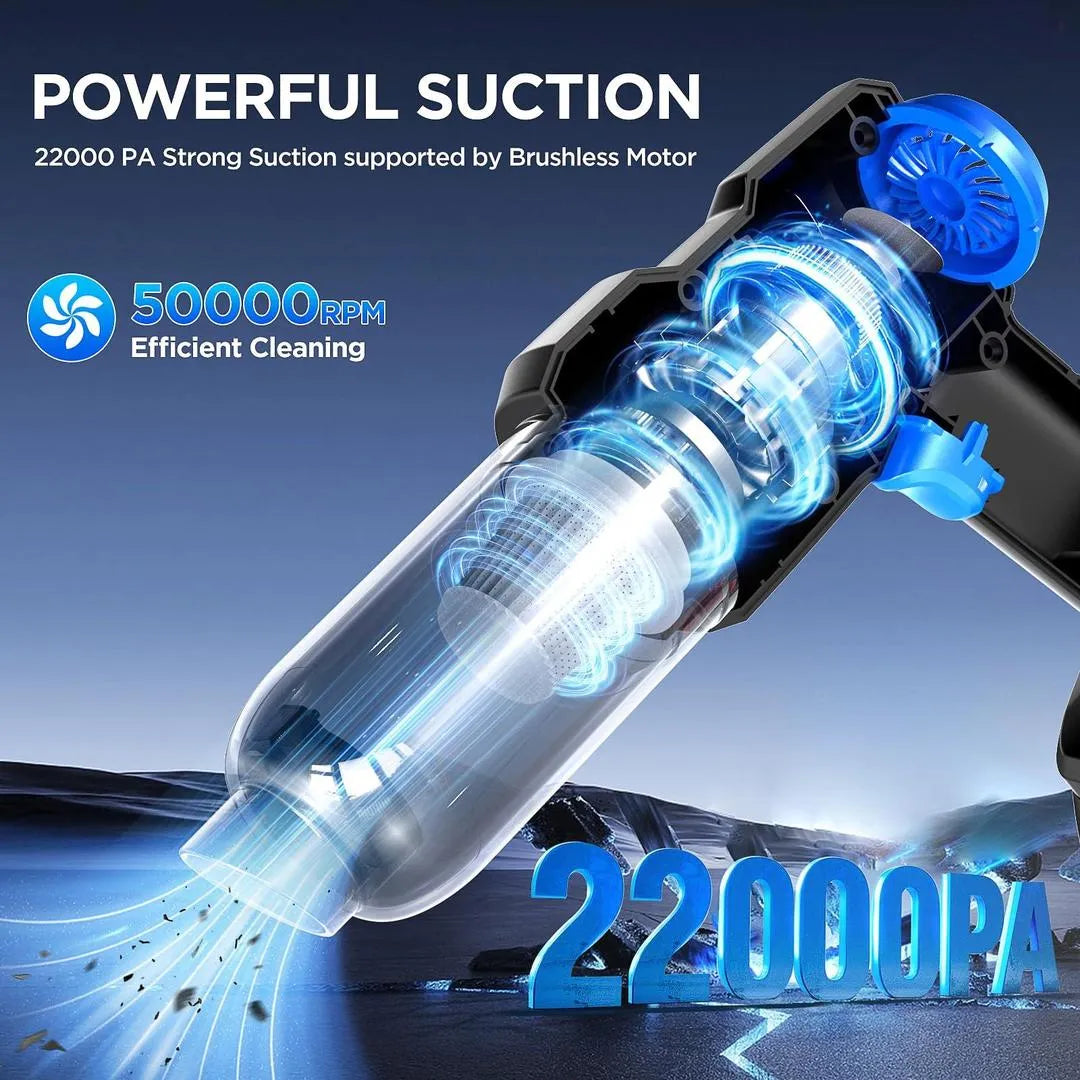Rechargeable Cordless Handheld Vacuum 12 Attachments