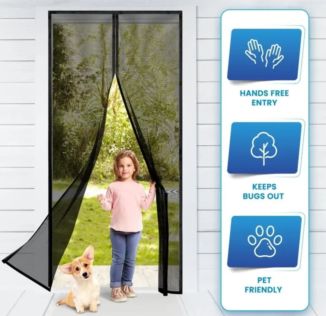 Magic Mesh Magnetic Screen Door 80x36 Inch Pack of 2