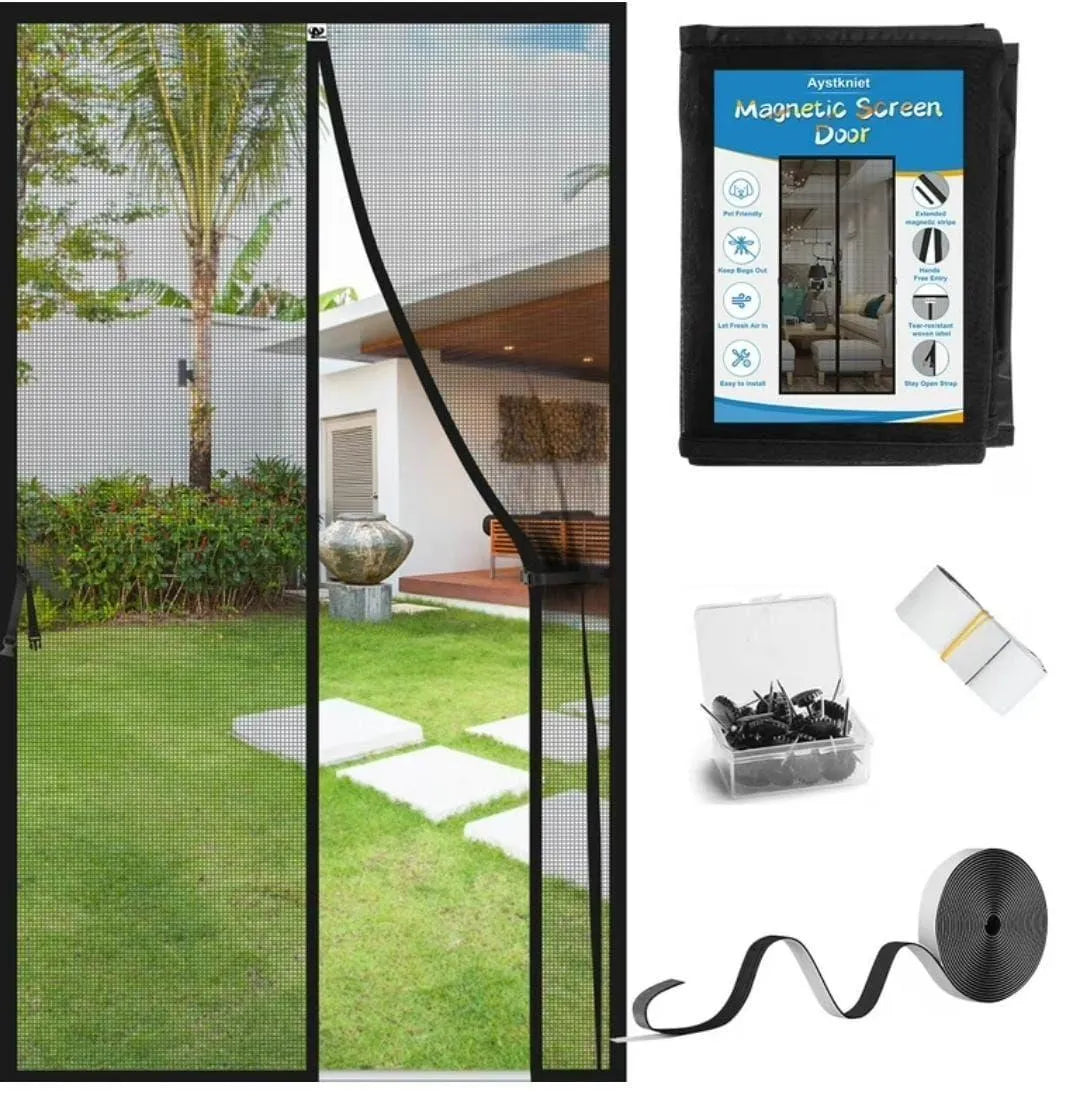 Magic Mesh Magnetic Screen Door 80x36 Inch Pack of 2