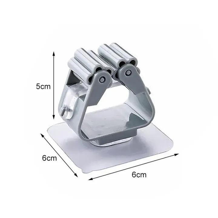 Wall-Mounted Mop Holder - 5-Piece Self-Adhesive Organizer Set