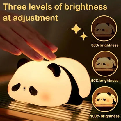 Silicone Panda Night Lamp USB Rechargeable Touch Control