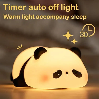 Silicone Panda Night Lamp USB Rechargeable Touch Control