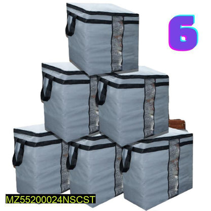 Heavy-Duty Dustproof Storage Bags with Handles Pack of 6