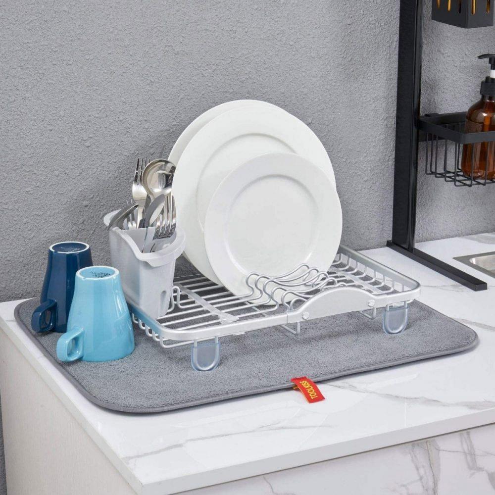 Foldable Dish Drying Mat with Rack Absorbent | Buy Online in Pakistan at MetroCart – Foldable | MetroCart Pakistan