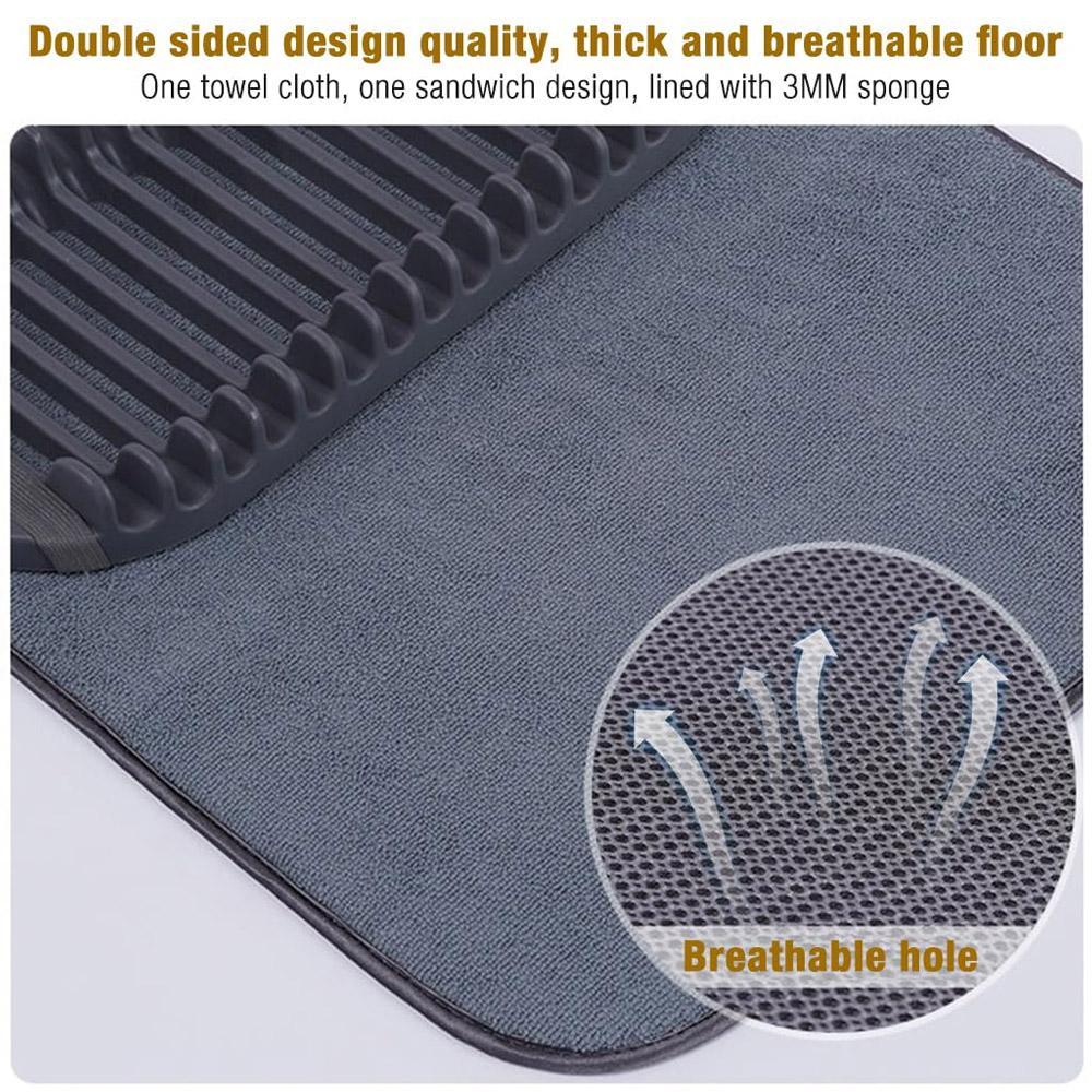 Foldable Dish Drying Mat with Rack Absorbent | Buy Online in Pakistan at MetroCart – Foldable | MetroCart Pakistan