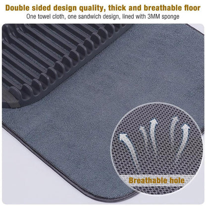 Foldable Dish Drying Mat with Rack Absorbent | Buy Online in Pakistan at MetroCart – Foldable | MetroCart Pakistan