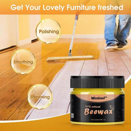 Natural Beeswax Wood Furniture Polish 80g