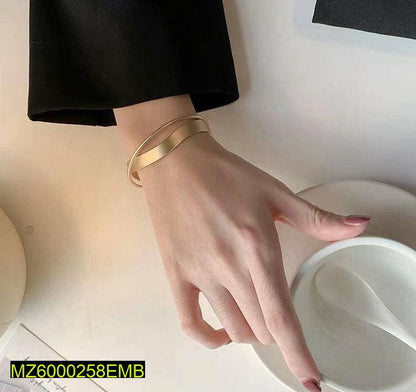 Imported Gold Plated Zigzag Cuff Bracelet