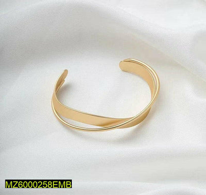 Imported Gold Plated Zigzag Cuff Bracelet