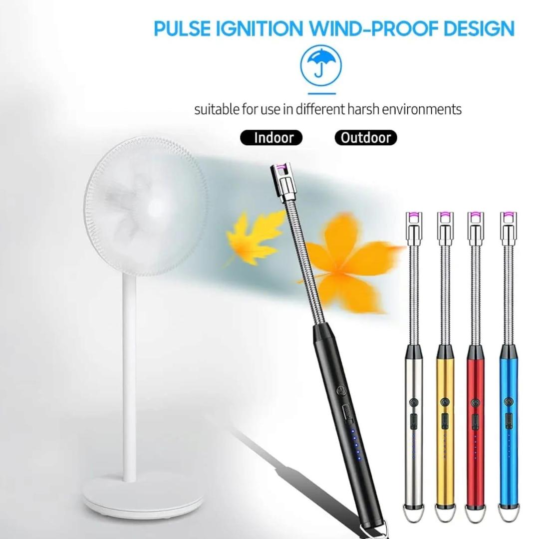 Rechargeable Arc Lighter - USB Electric Pulse Igniter with 360° Flexible Neck