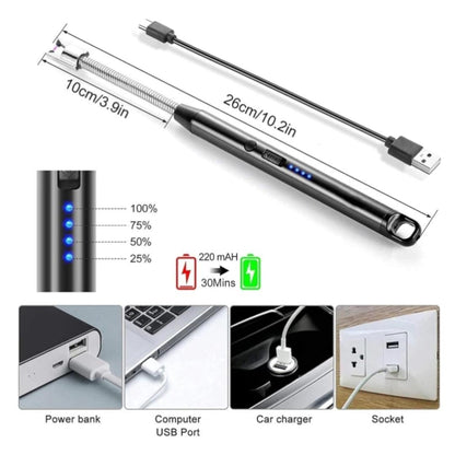 Rechargeable Arc Lighter - USB Electric Pulse Igniter with 360° Flexible Neck